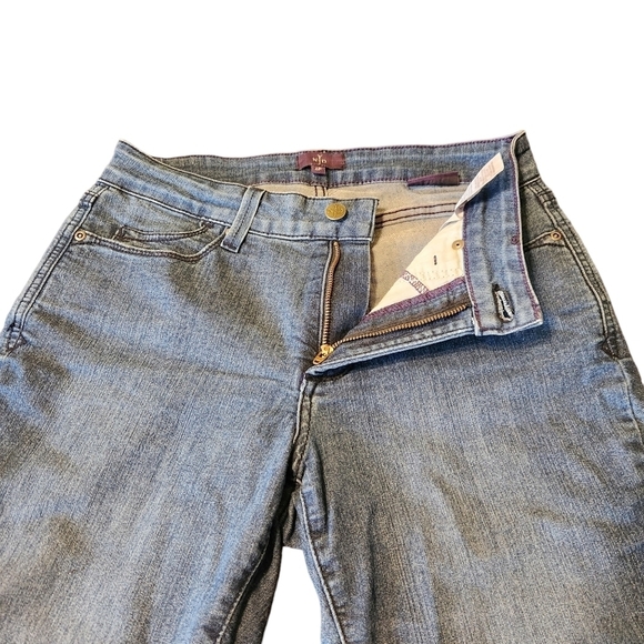 NYDJ Not Your Daughter’s Jeans mini boot  blue midrise straight leg denim Jeans - Picture 5 of 12